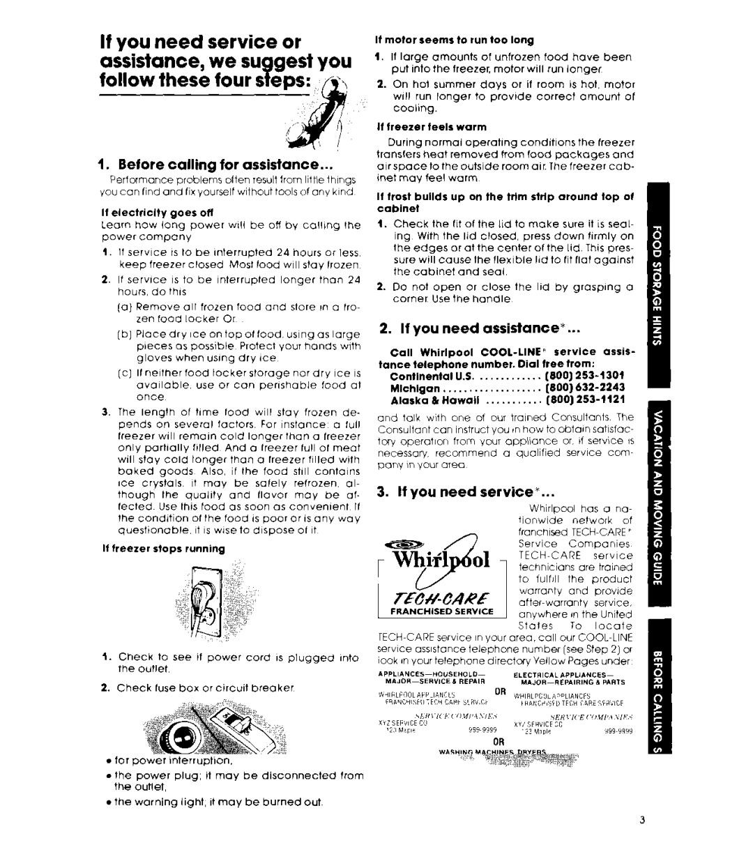 Whirlpool EH180FXL, EHISOFXL, EH23OcXL, EHi270FXL Before calling for assistance, If you need assistance, If you need service 