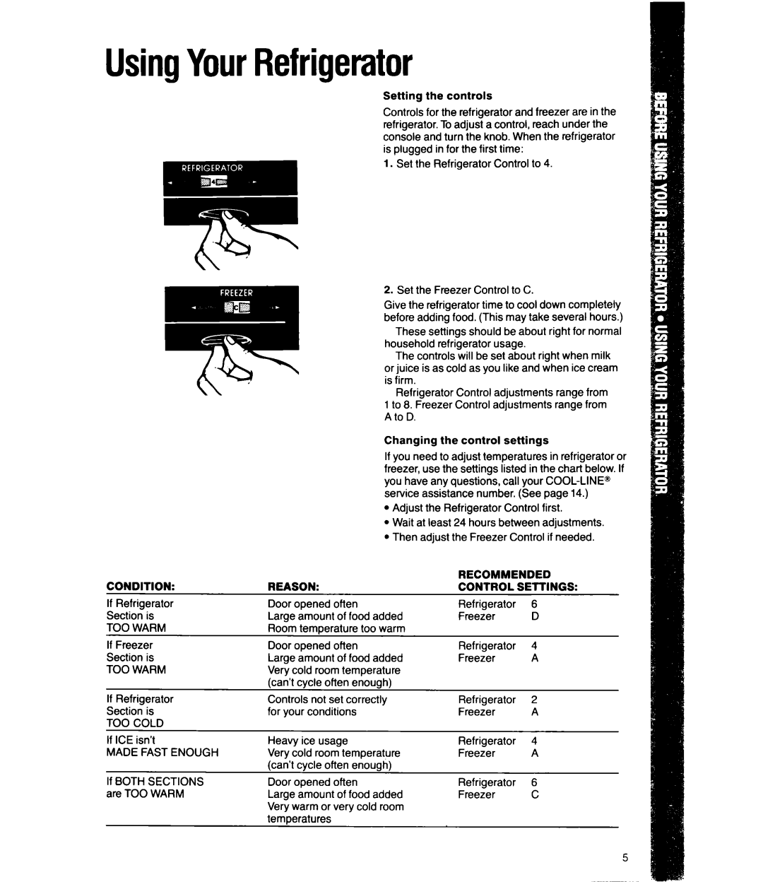 Whirlpool Ell8RK, Ell8DK manual UsingYourRefrigerator 