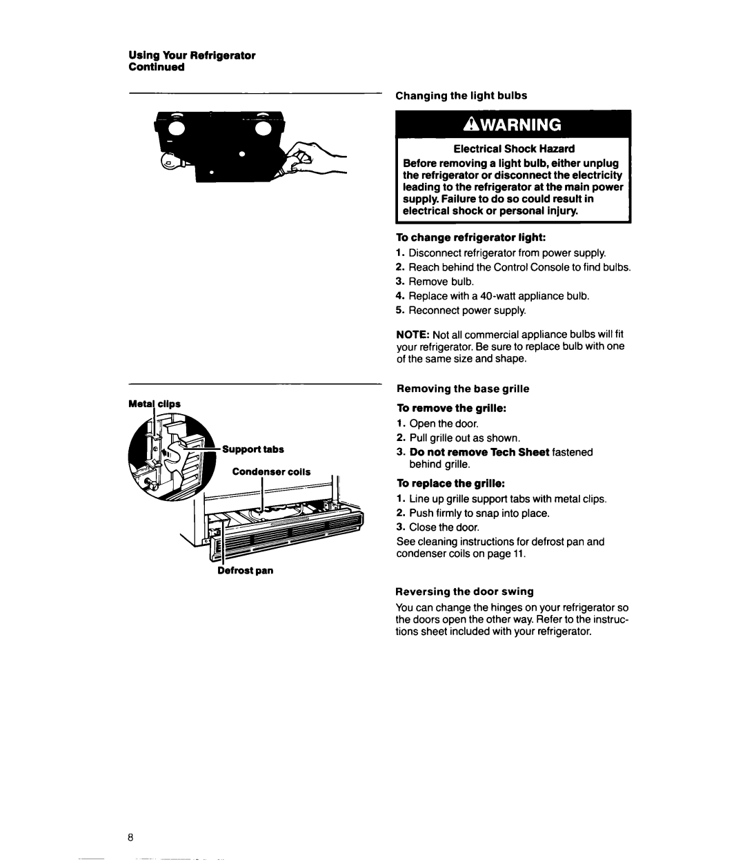 Whirlpool Ell8DK, Ell8RK manual 