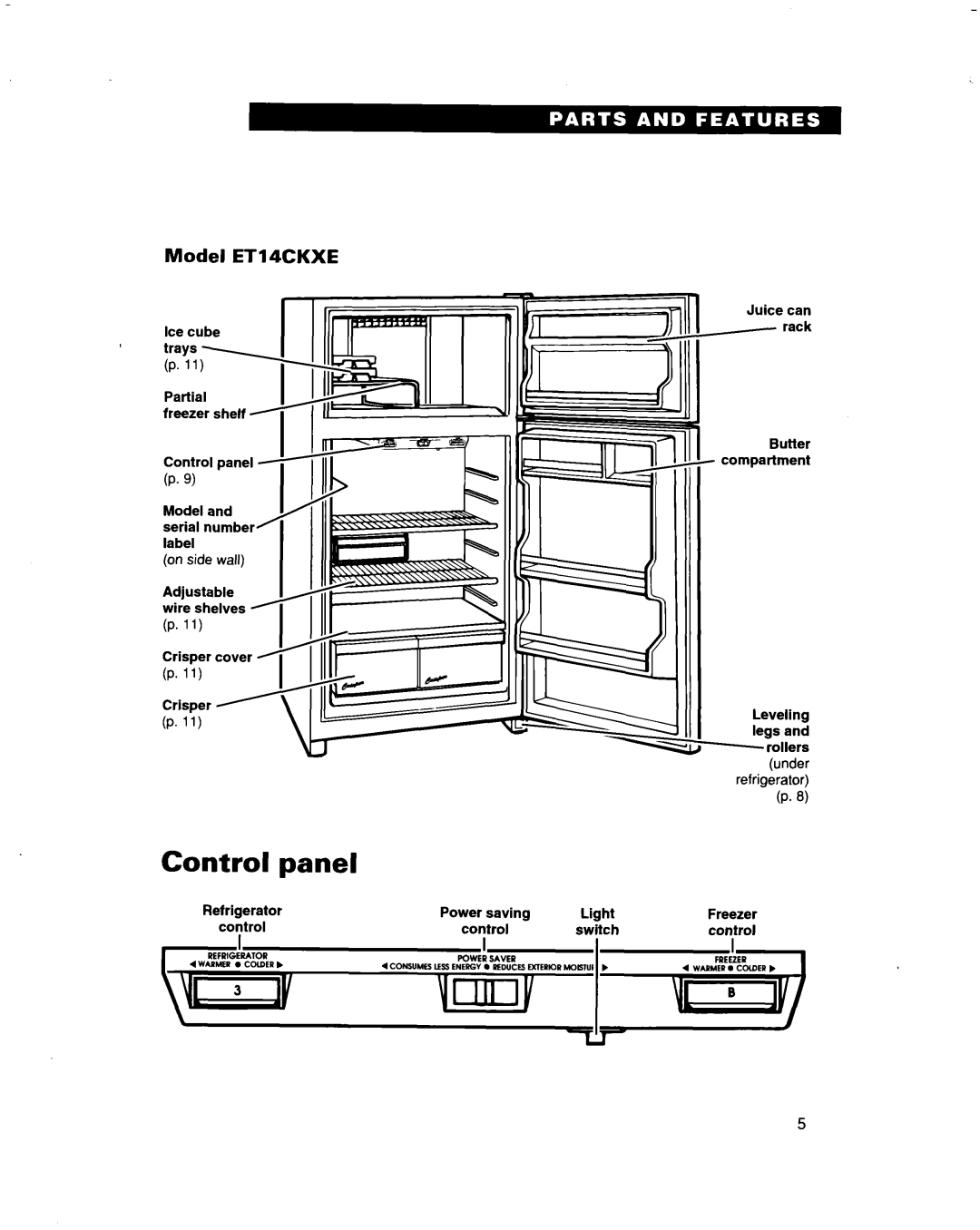 Whirlpool ET14NKXE warranty Model ET14CKXE 