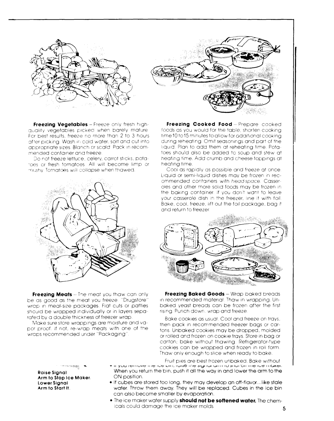 Whirlpool ET14JK warranty Freezing Baked Goods -Wrap baked breads 