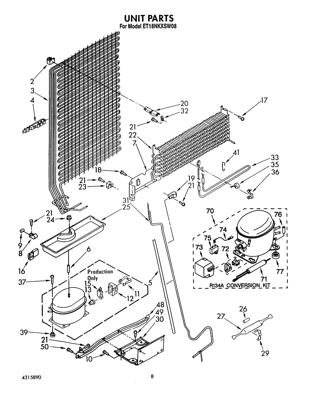 Whirlpool ET18NKXSW08 manual 