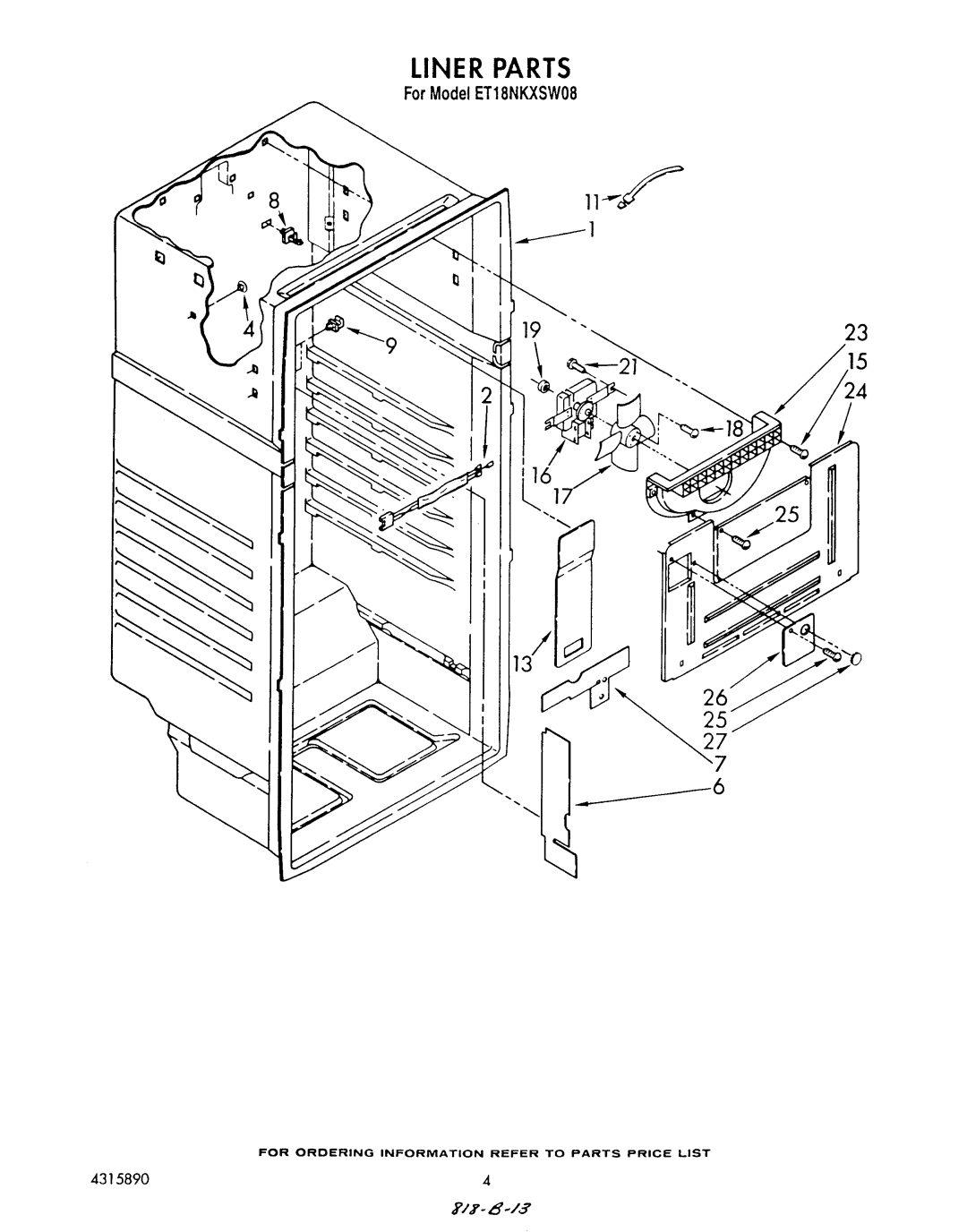 Whirlpool ET18NKXSW08 manual 