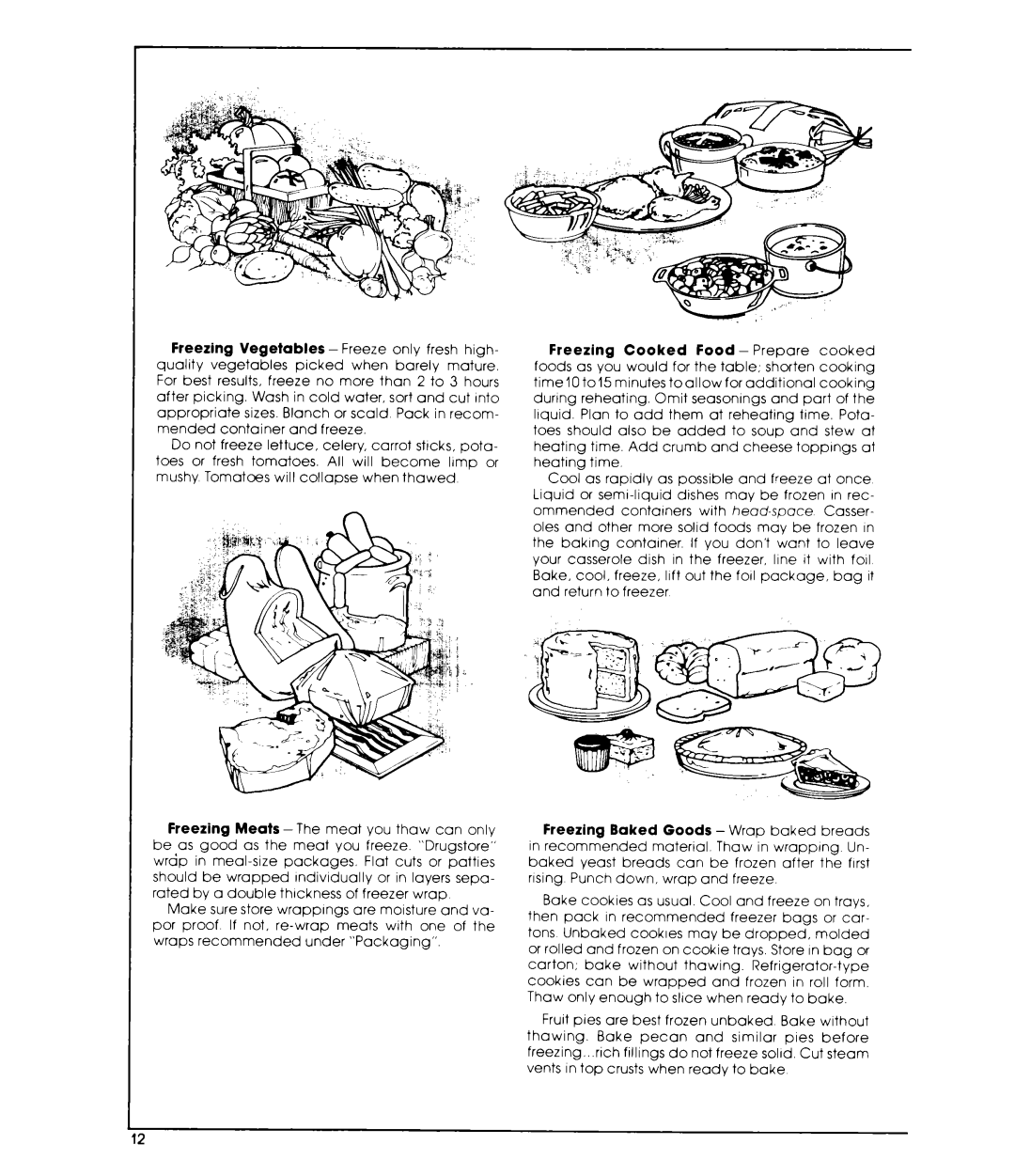 Whirlpool ET22MM manual Freezing Meats-The, Freezing Baked 