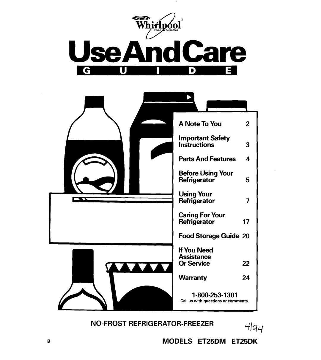 Whirlpool important safety instructions Models ET25DM ET25DK, Your 