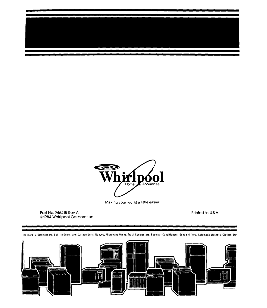 Whirlpool ETl8CK manual 