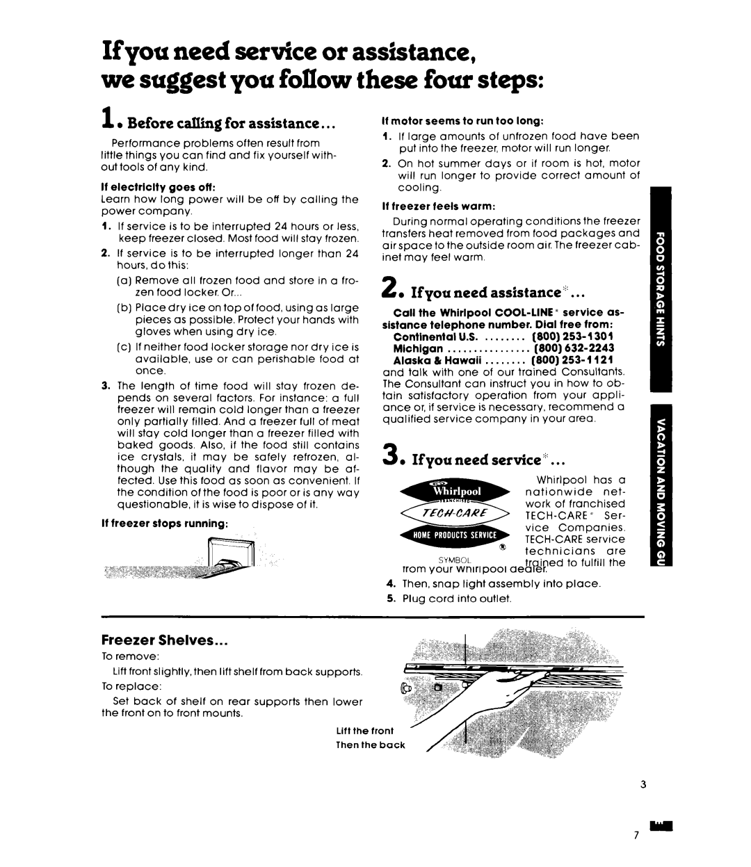 Whirlpool EV090FXK warranty 1l Before calling for assistance, 2l Ifyou need assistance‘, 3l If you need service‘ 