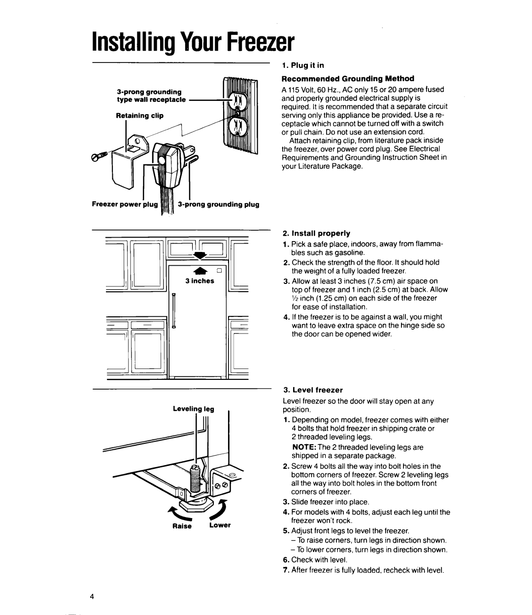 Whirlpool EVl50NXW, EV11OCXW, EVl5OFXW manual Sprang grounding type wall receptacle 