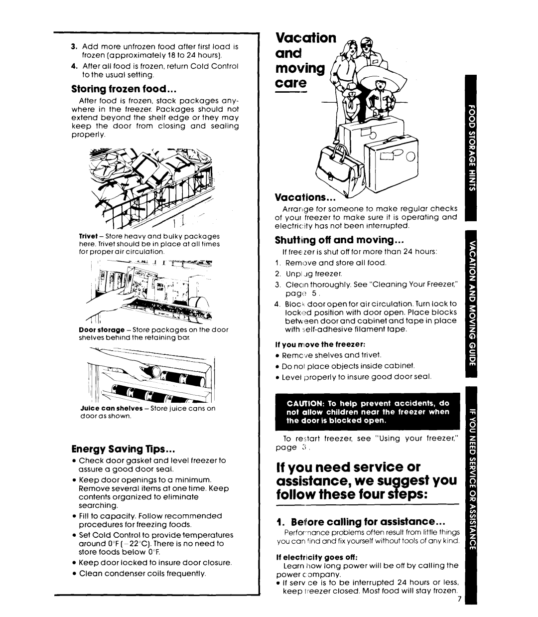 Whirlpool EV150NXK warranty Vacation 