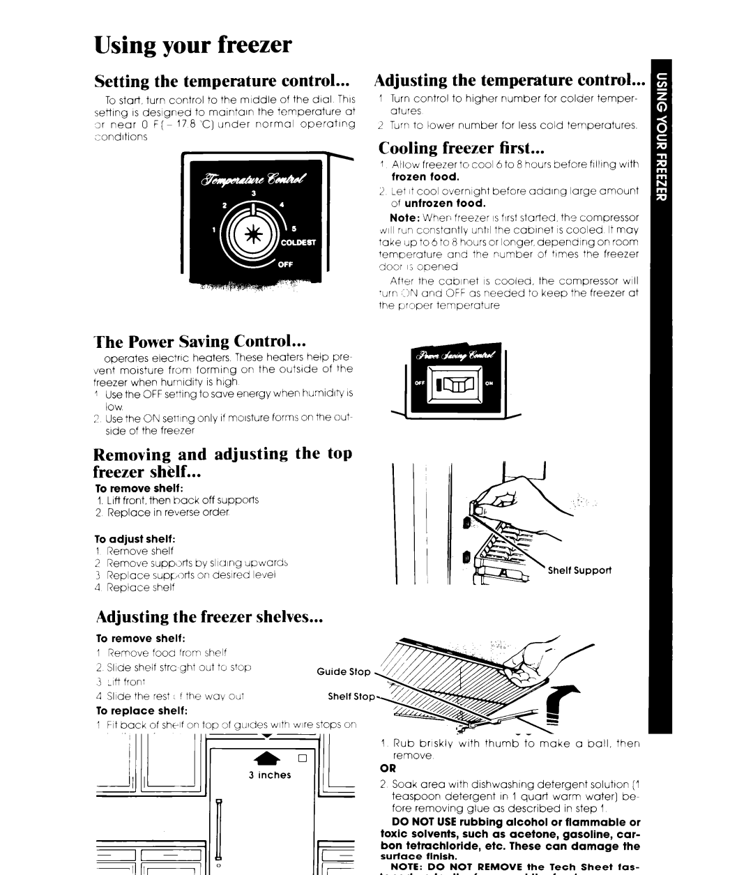 Whirlpool EV15HK manual Using your freezer 
