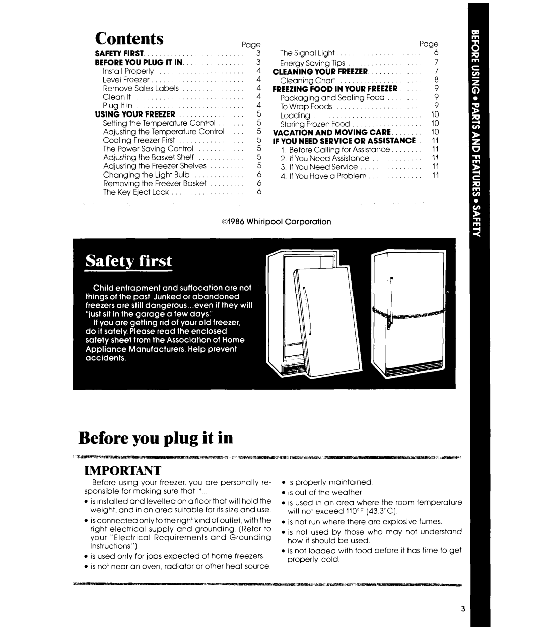 Whirlpool EV190N manual Before you plug it, Contents 