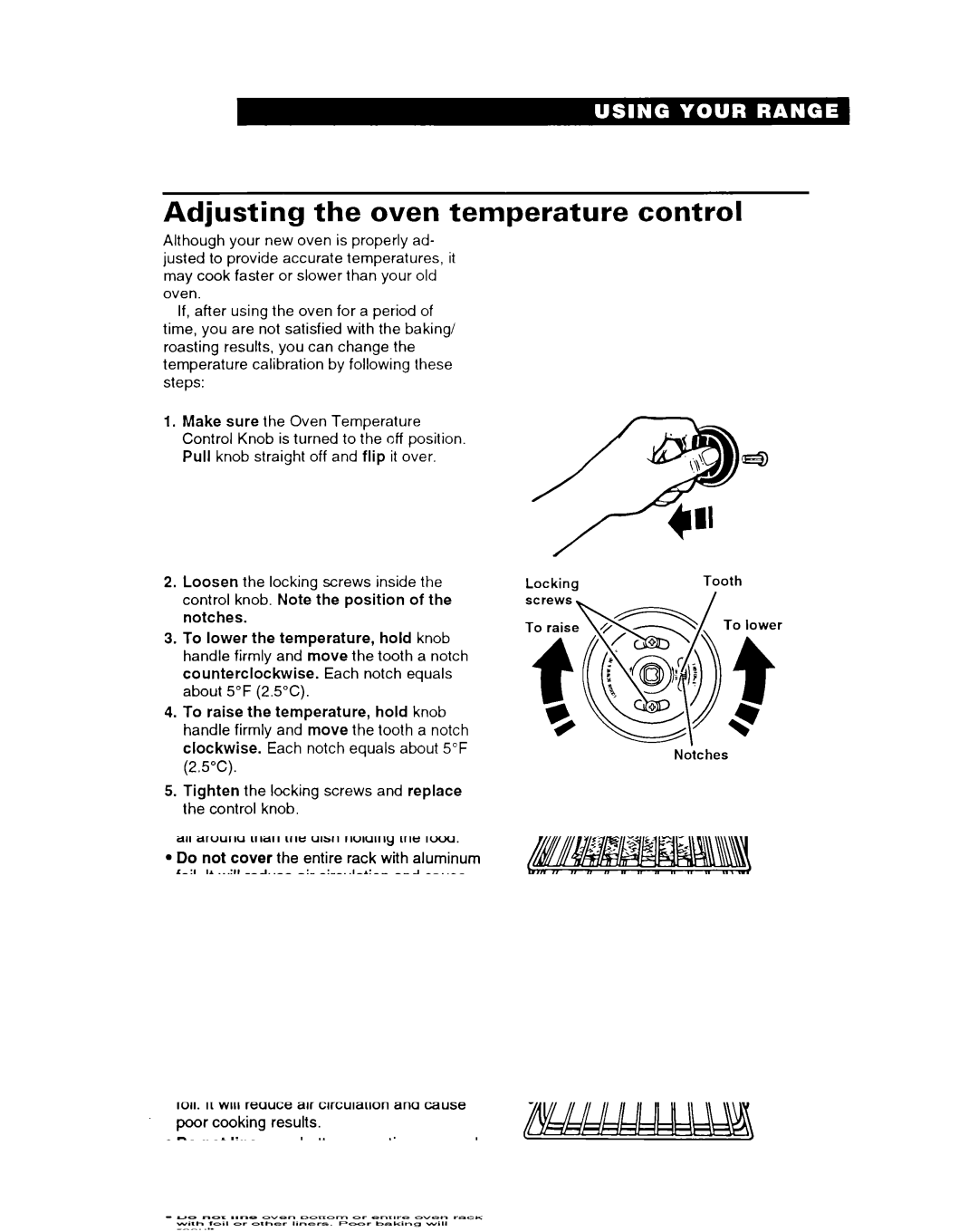 Whirlpool FEP314B important safety instructions Adjusting the oven temperature, Control 