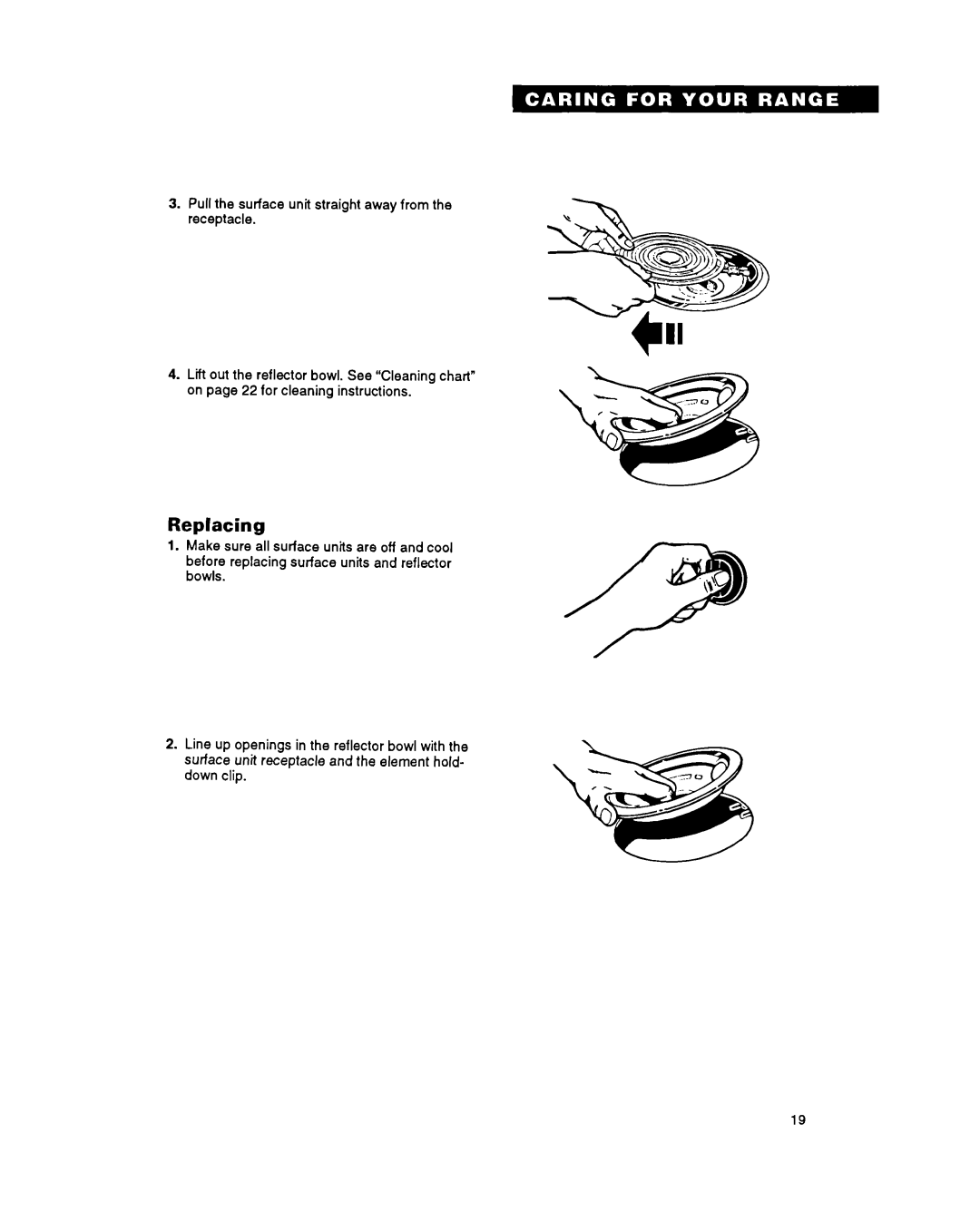 Whirlpool FEP340Y important safety instructions Replacing 