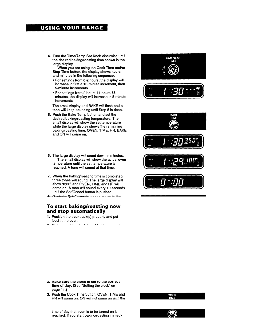 Whirlpool FES355Y warranty Increments 