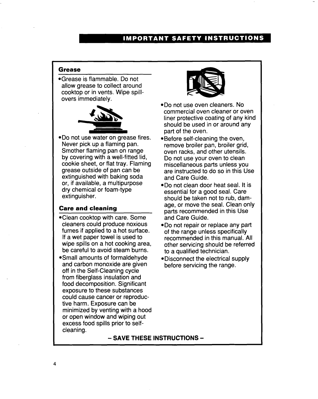 Whirlpool FES364B manual @Disconnect the electrical supply before servicing the range 