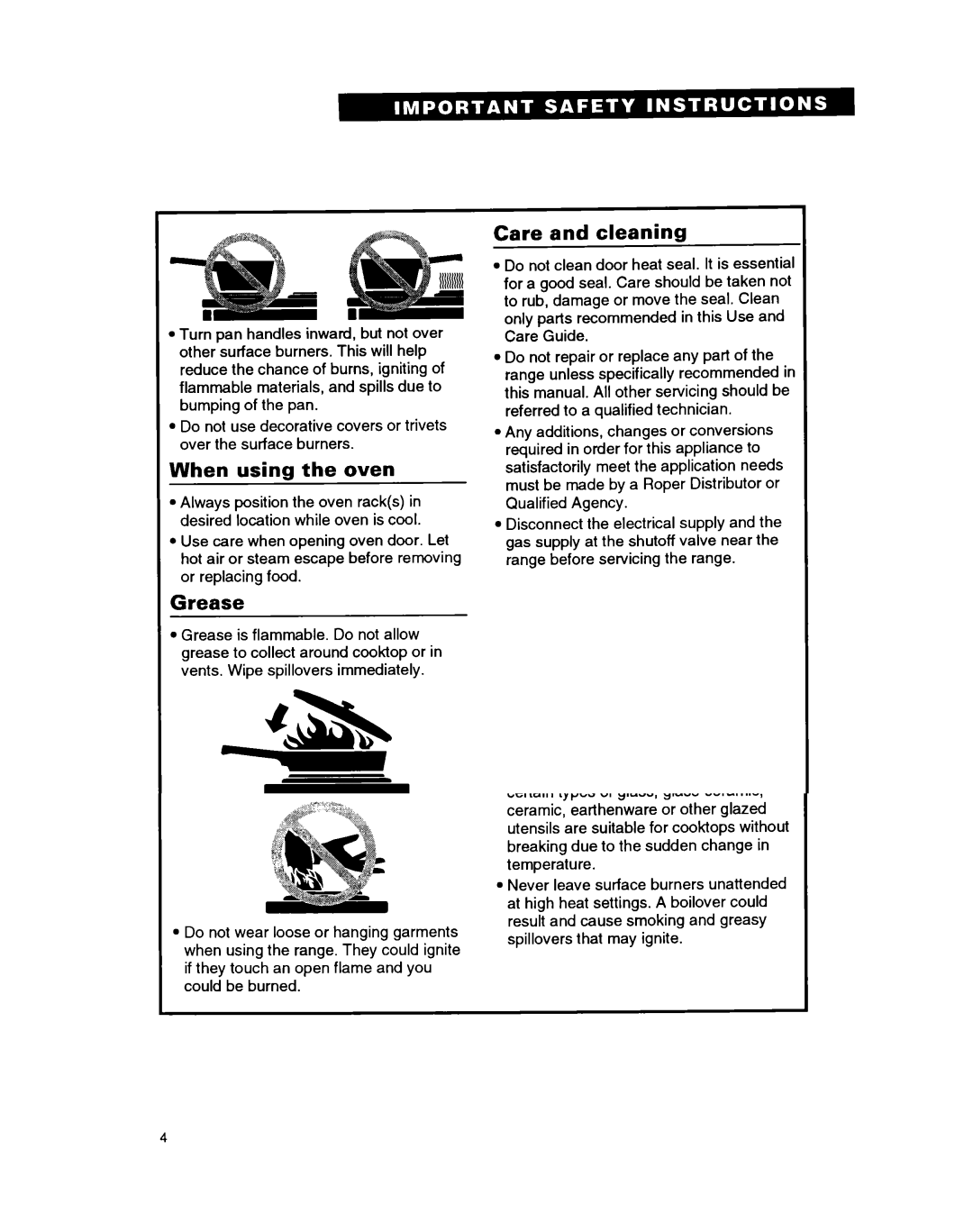 Whirlpool FGP335B warranty Read and Save These Instructions 