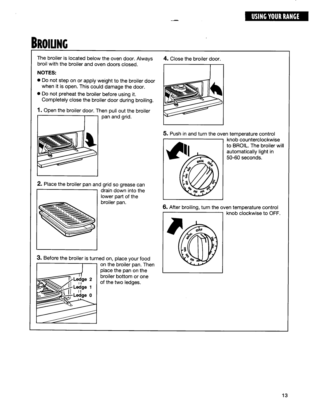 Whirlpool FGP325E, FGP335E, FGP315E warranty Broiunc 