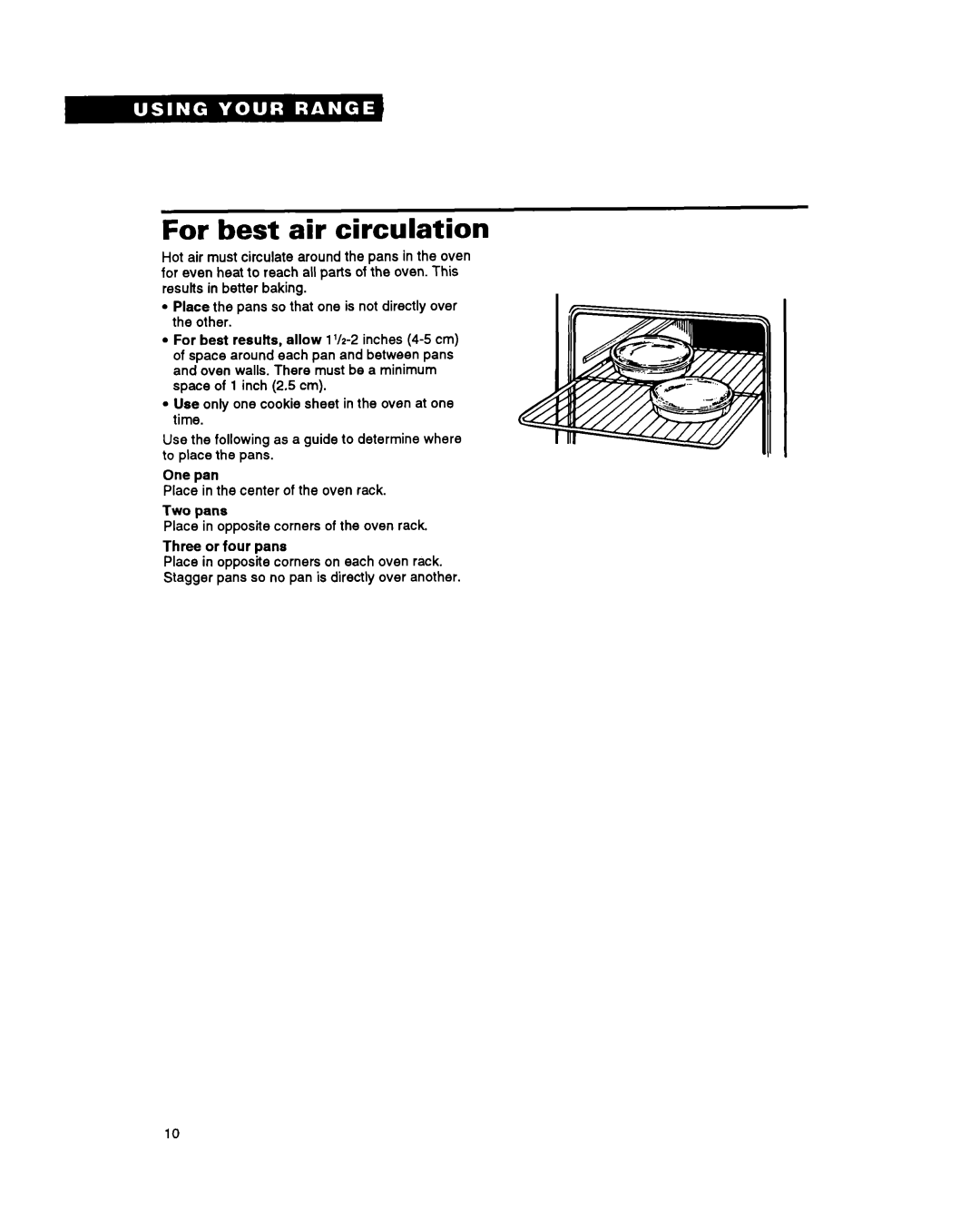 Whirlpool FGP335Y, FGP355Y, FGP345Y, FGC355Y important safety instructions For best air circulation 