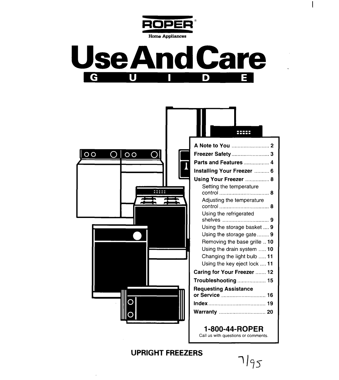 Whirlpool FREEZERS warranty UseAndCare 