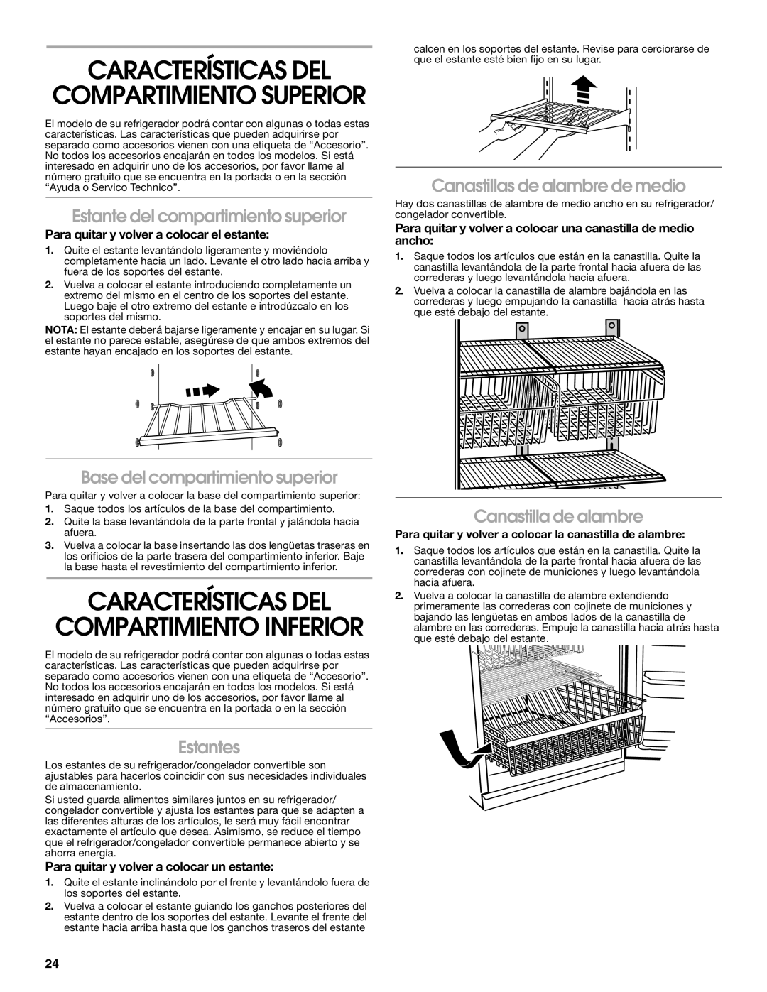 Whirlpool GAFZ21XXMK00 manual Características DEL 