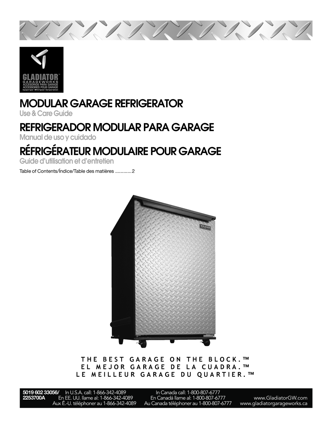 Whirlpool GARF06XXMG00 manual Modular Garage Refrigerator, Refrigerador Modular Para Garage, Use & Care Guide 