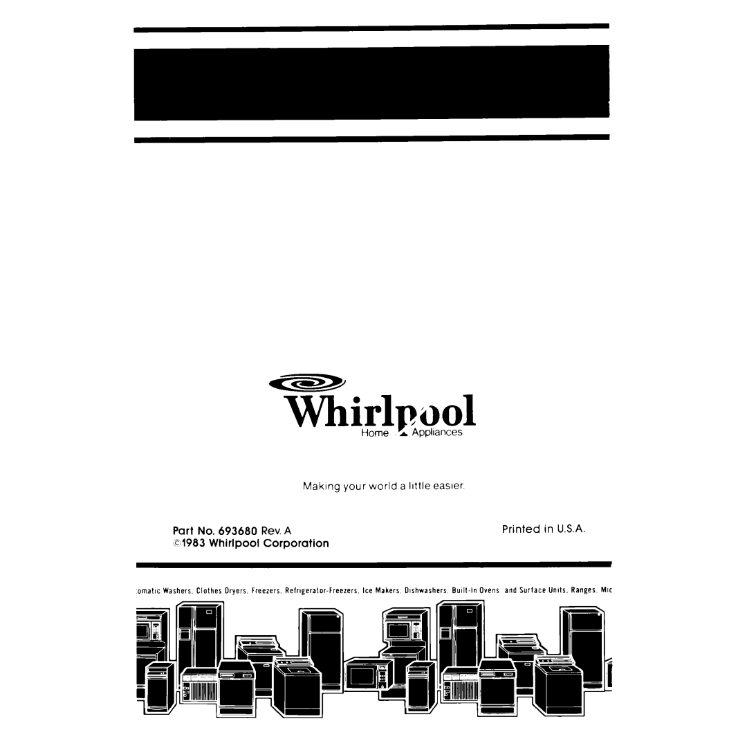 Whirlpool Gas LG5791XM manual Whirlpool 