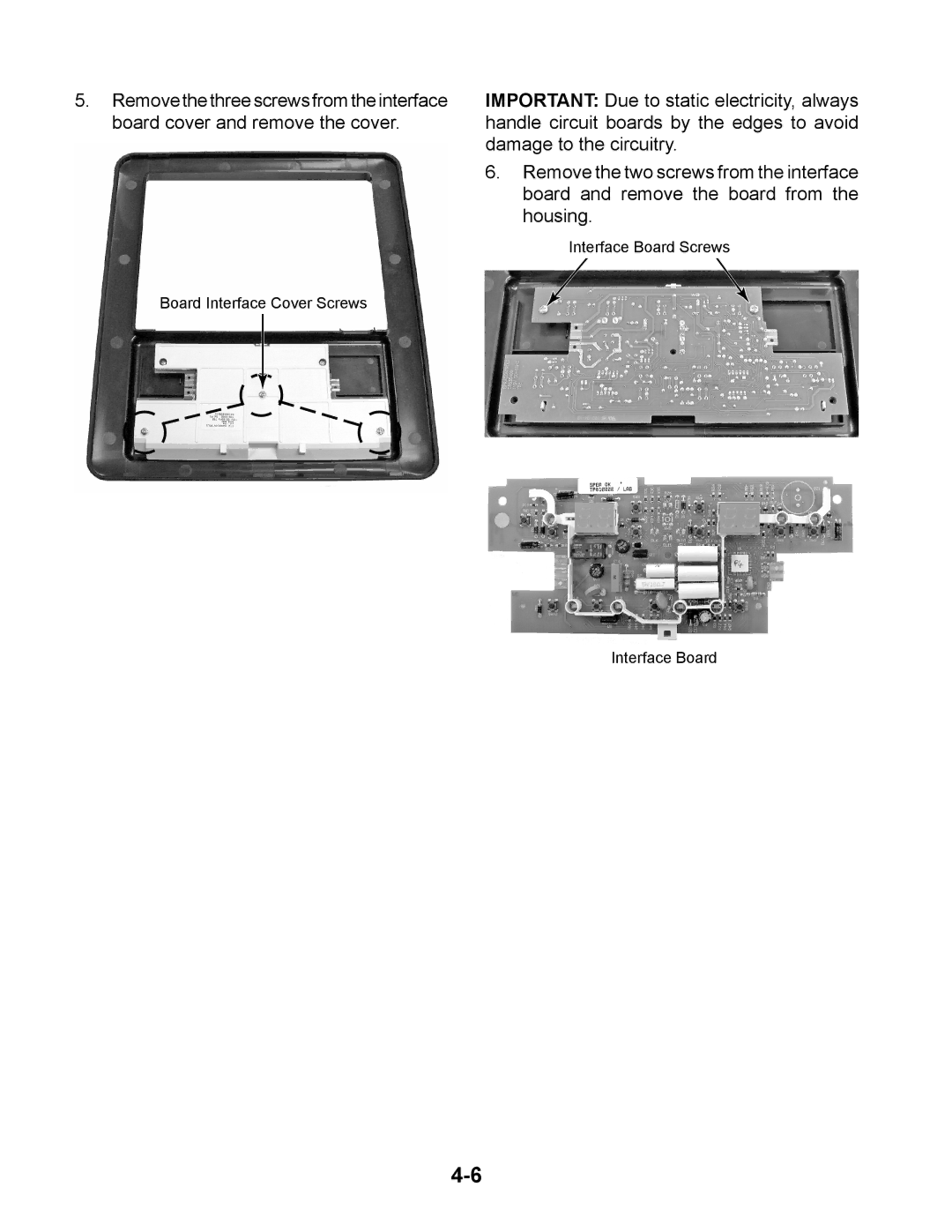 Whirlpool GC1SHAXM manual Interface Board Screws 