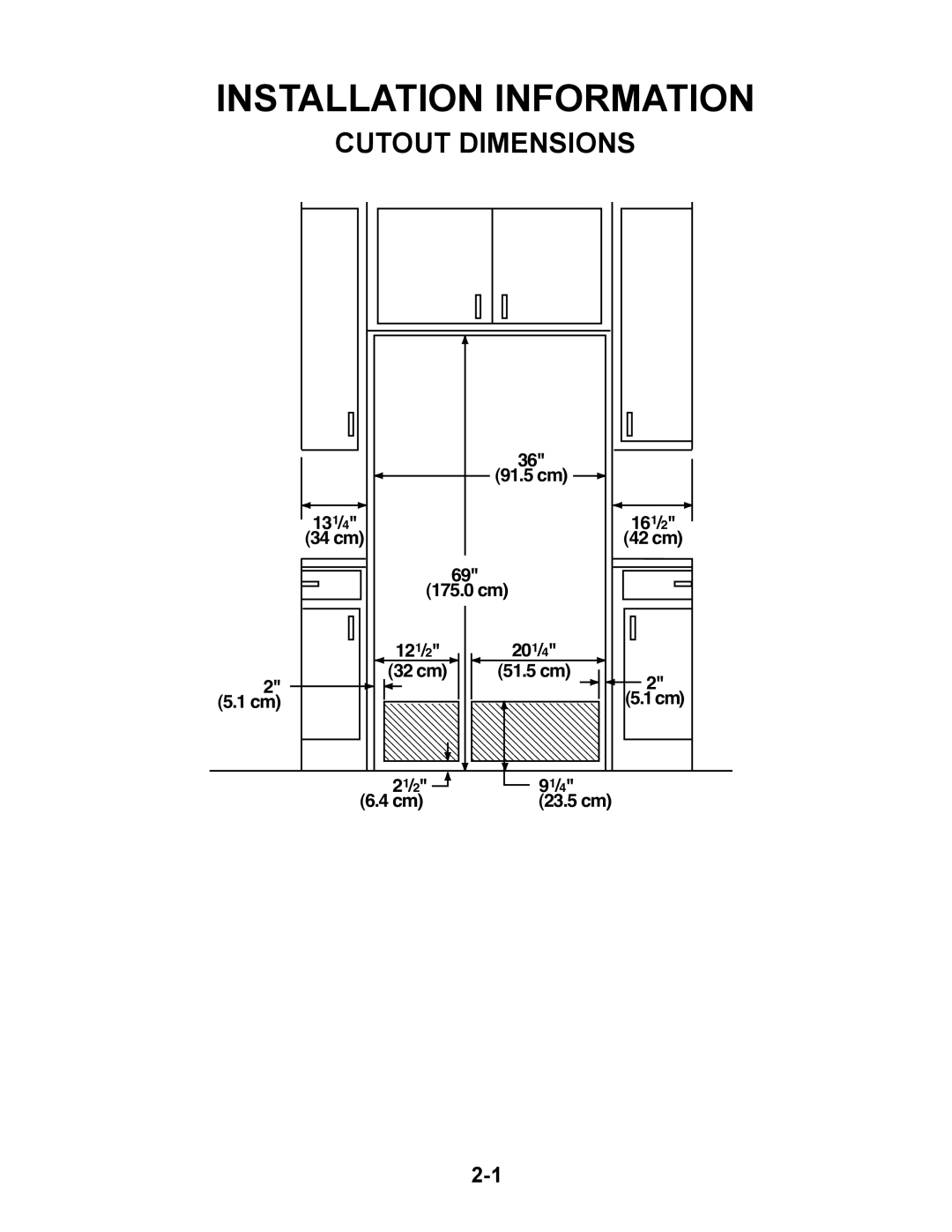 Whirlpool GC1SHAXM manual Installation Information, Cutout Dimensions 