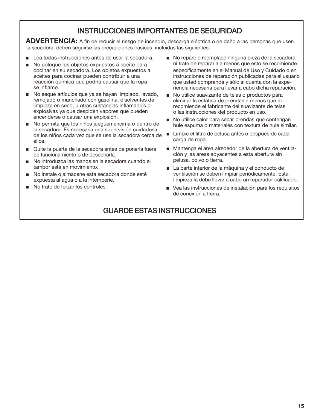 Whirlpool GCGM2991LQ0 manual Guarde Estas Instrucciones 