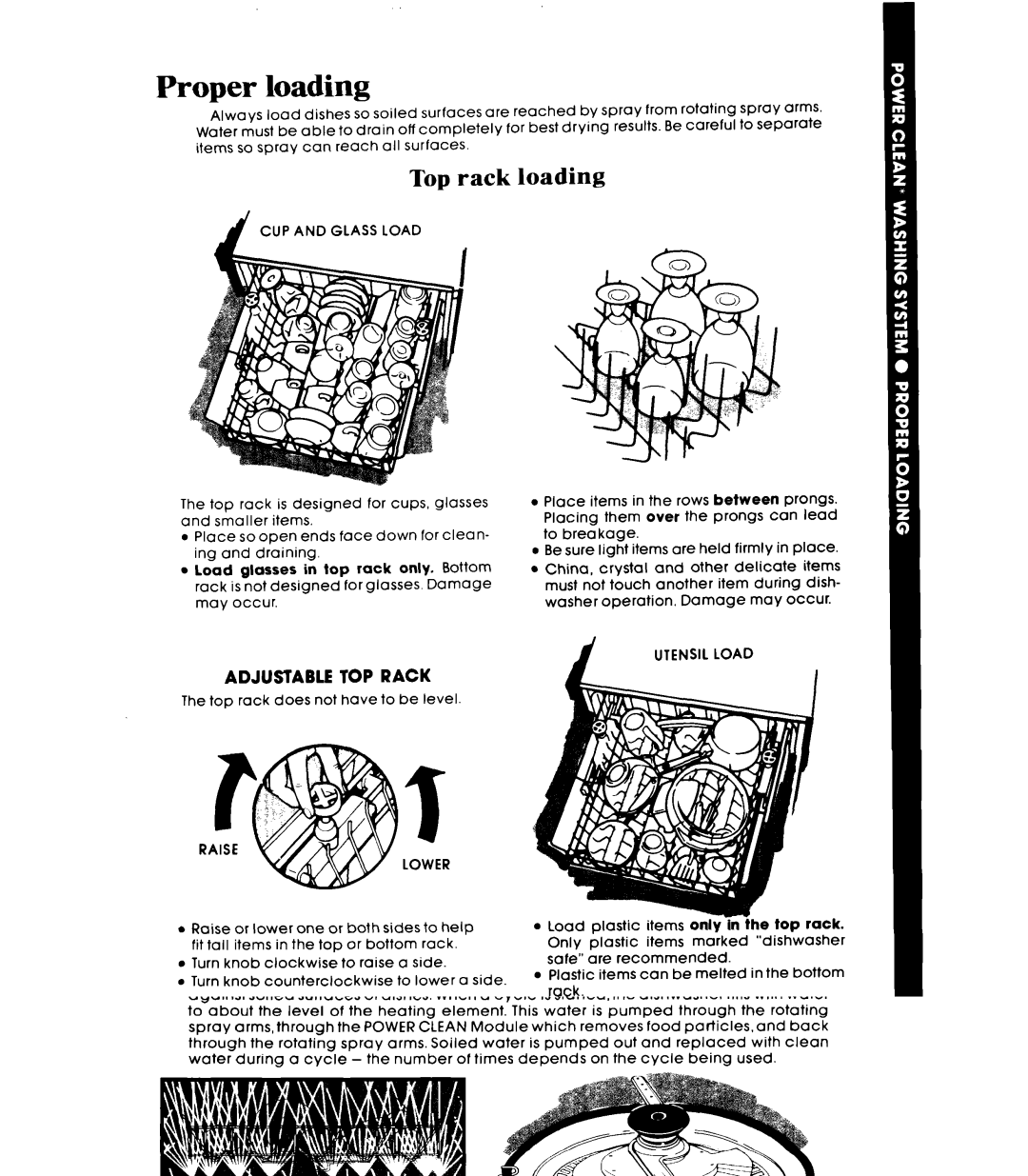 Whirlpool GDP6881XL manual Proper loading, Top rack loading, Lower, Utensil Load 