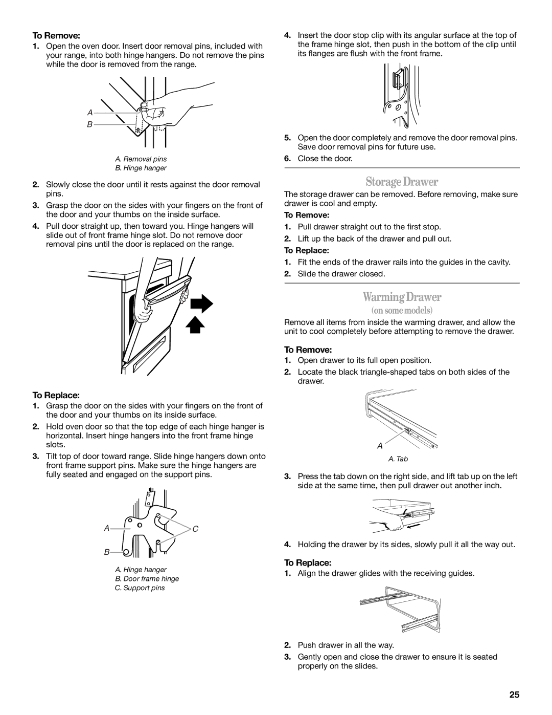 Whirlpool GERC4110PB0 manual StorageDrawer, To Remove 