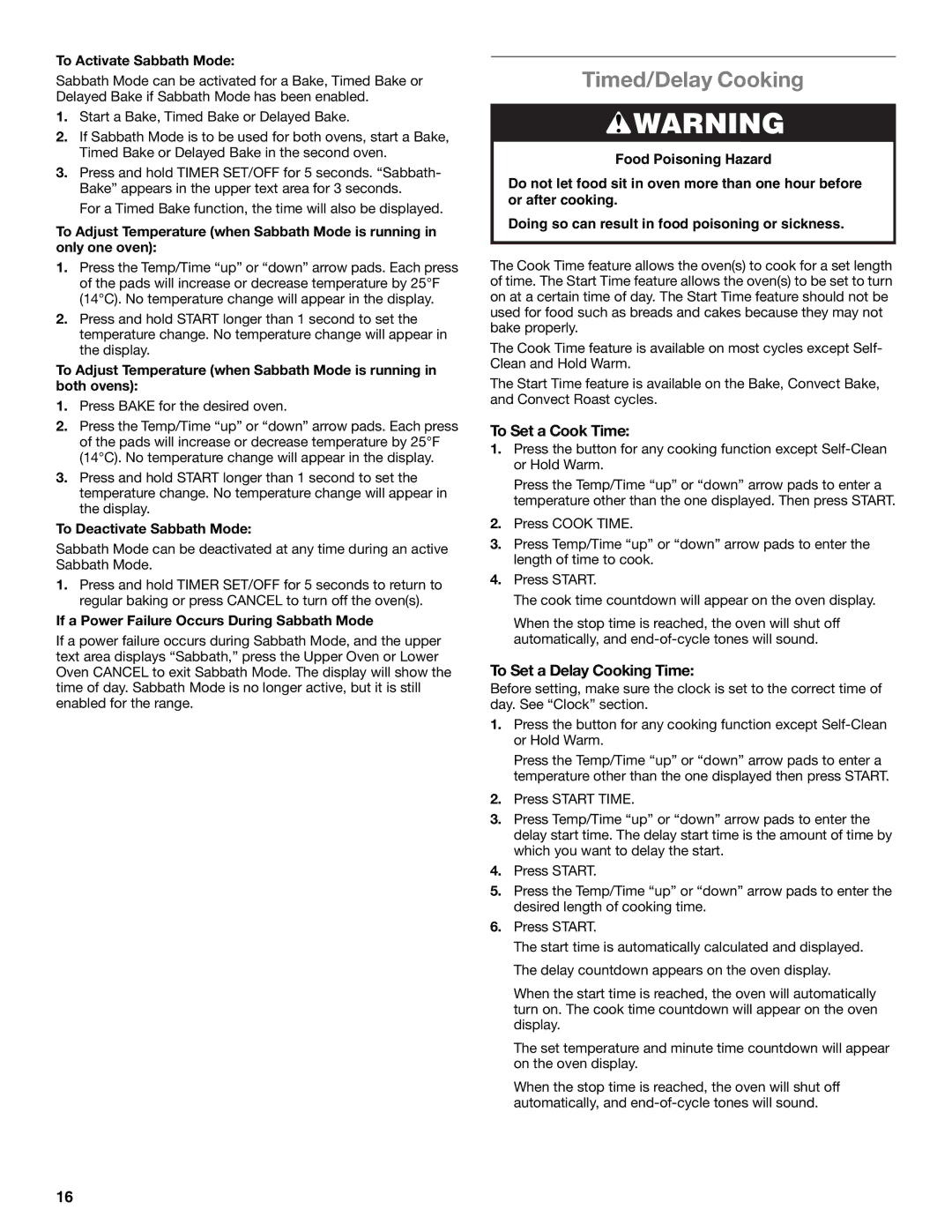 Whirlpool GGG390LX, GGG388LX manual Timed/Delay Cooking, To Set a Cook Time, To Set a Delay Cooking Time 