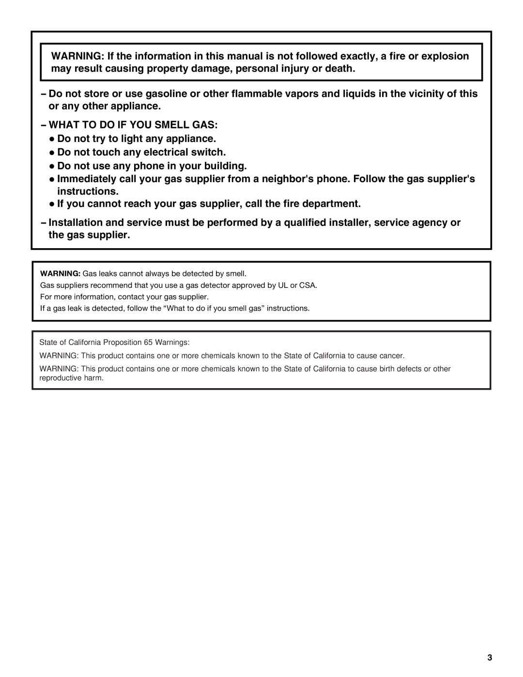 Whirlpool GGG388LX, GGG390LX manual What to do if YOU Smell GAS 