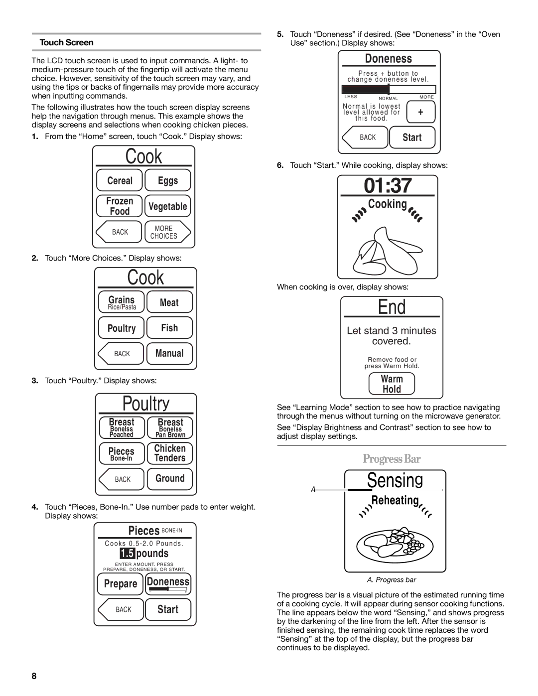 Whirlpool GH6178XP manual 0137, Progress Bar 