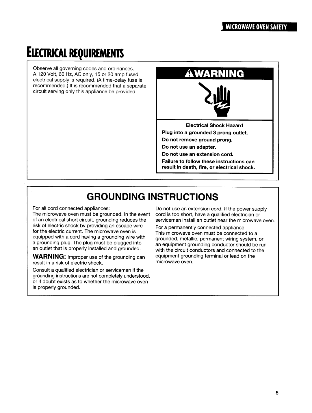 Whirlpool GH7145XF manual 