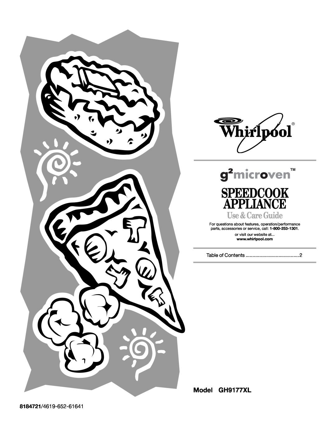 Whirlpool manual Speedcook Appliance, Use & Care Guide, Model GH9177XL, or visit our website at 