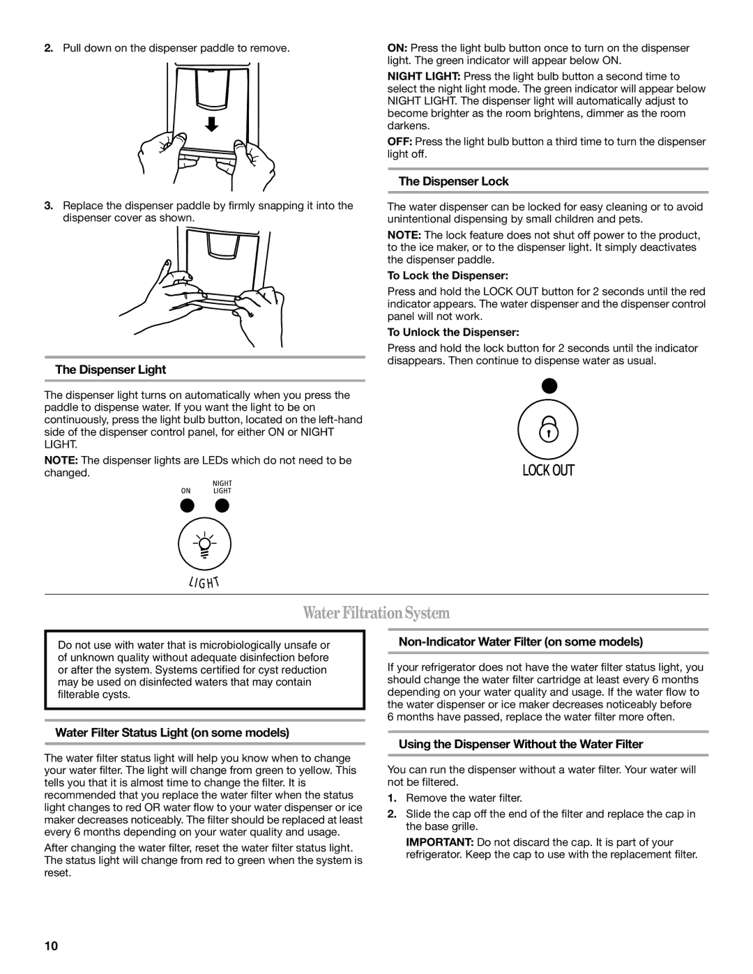 Whirlpool GR2SHWXPL02, GR2SHWXPS02, GR2SHWXPQ02, W10131410A installation instructions Water FiltrationSystem 