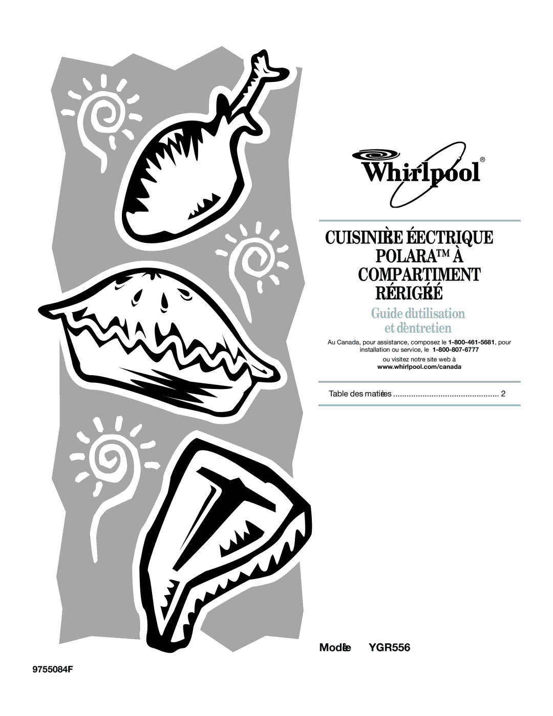 Whirlpool YGR556 manual Guide d’utilisation Et d’entretien, 9755084F 