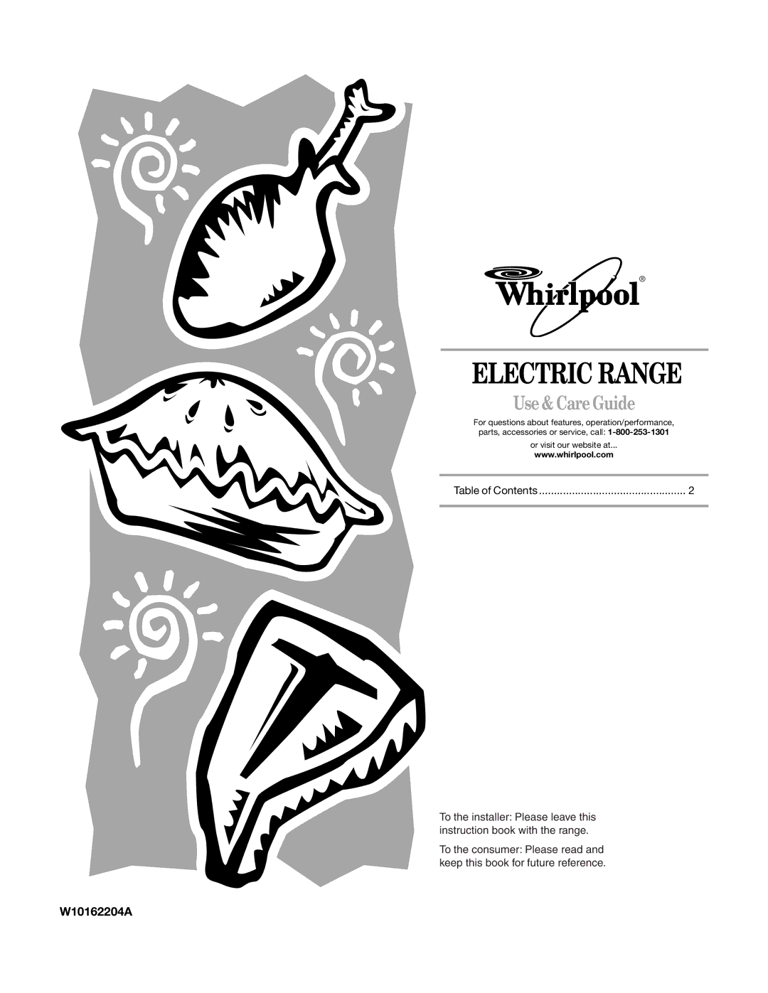 Whirlpool GR773LXS manual Electric Range, W10162204A 