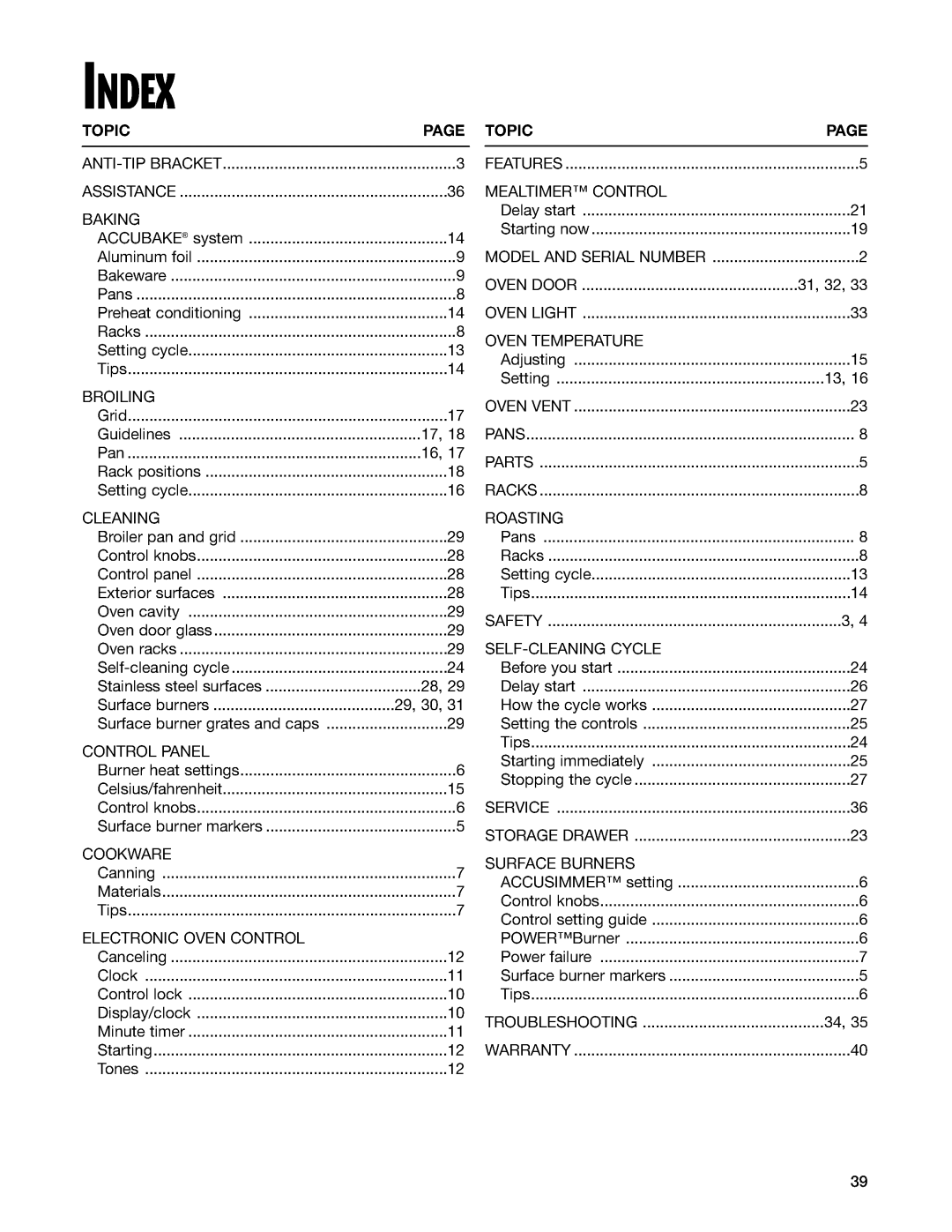 Whirlpool GS395LEH, GS395LEG manual 