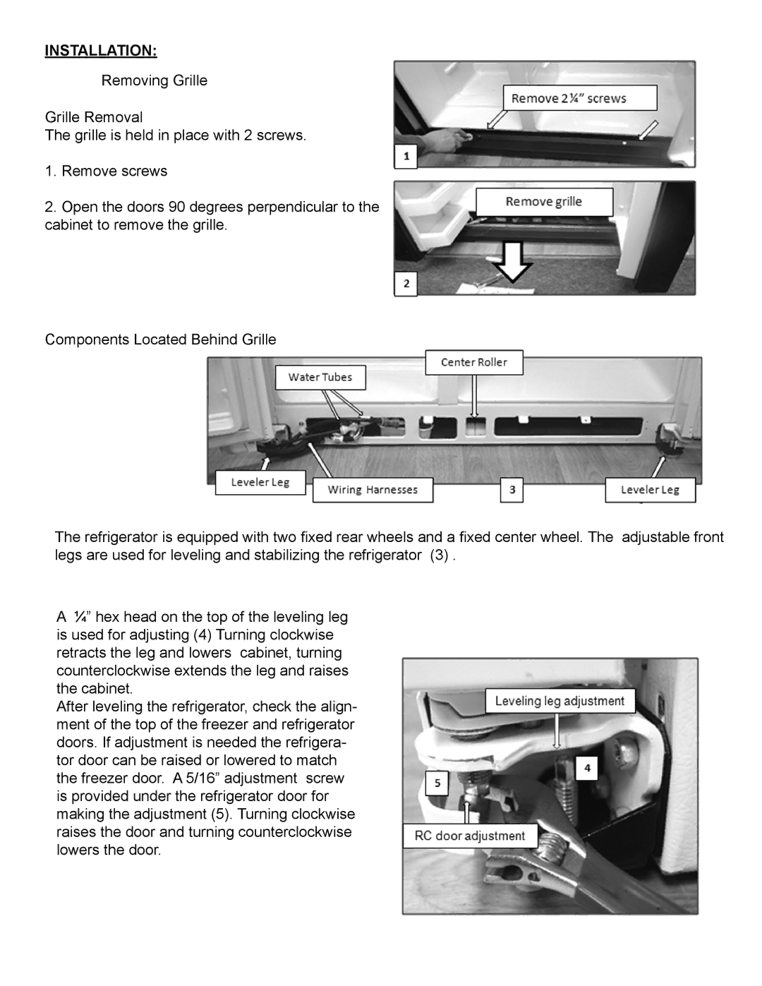 Whirlpool GSF26C5EXA manual Installation 