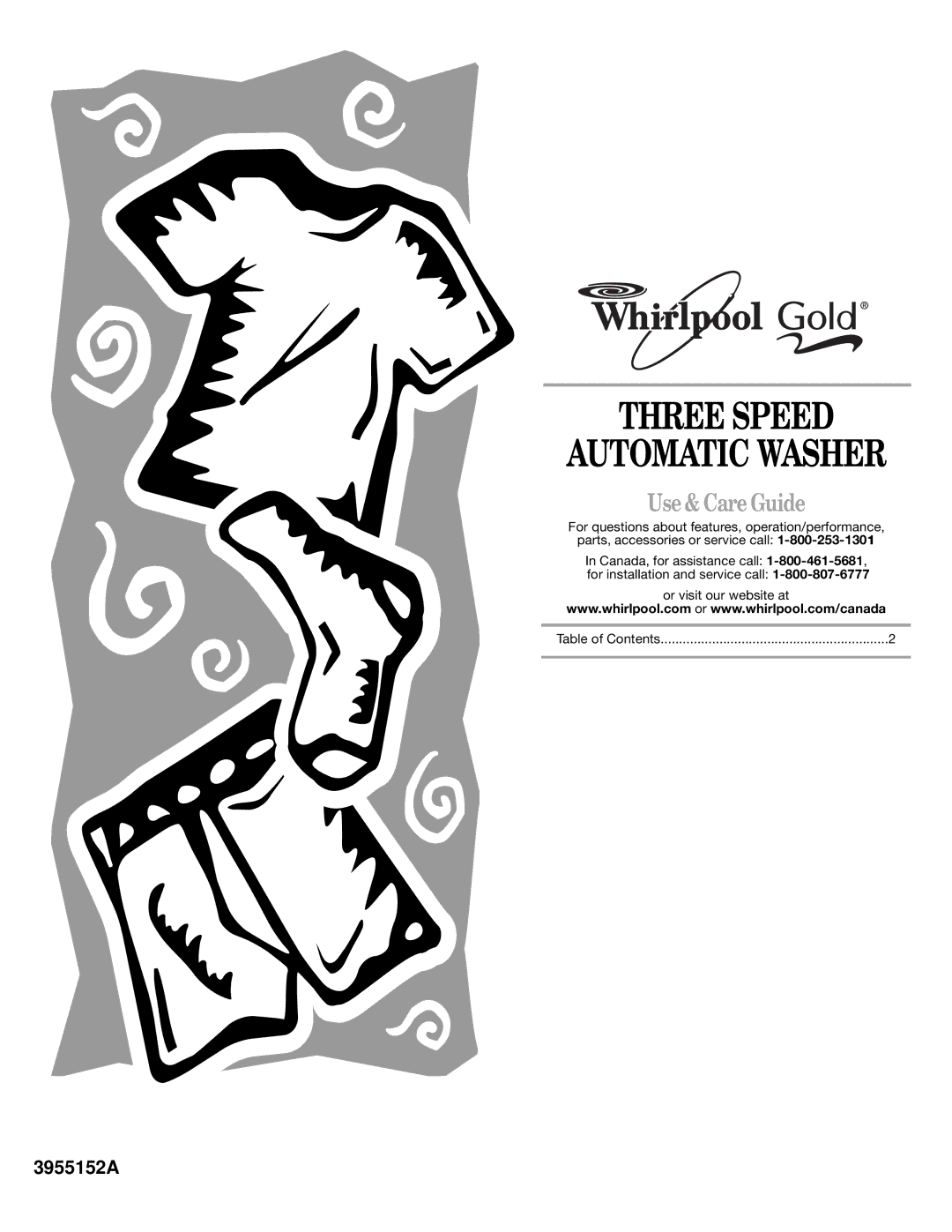 Whirlpool GST9675JQ1 manual Three Speed, Use& Care Guide 