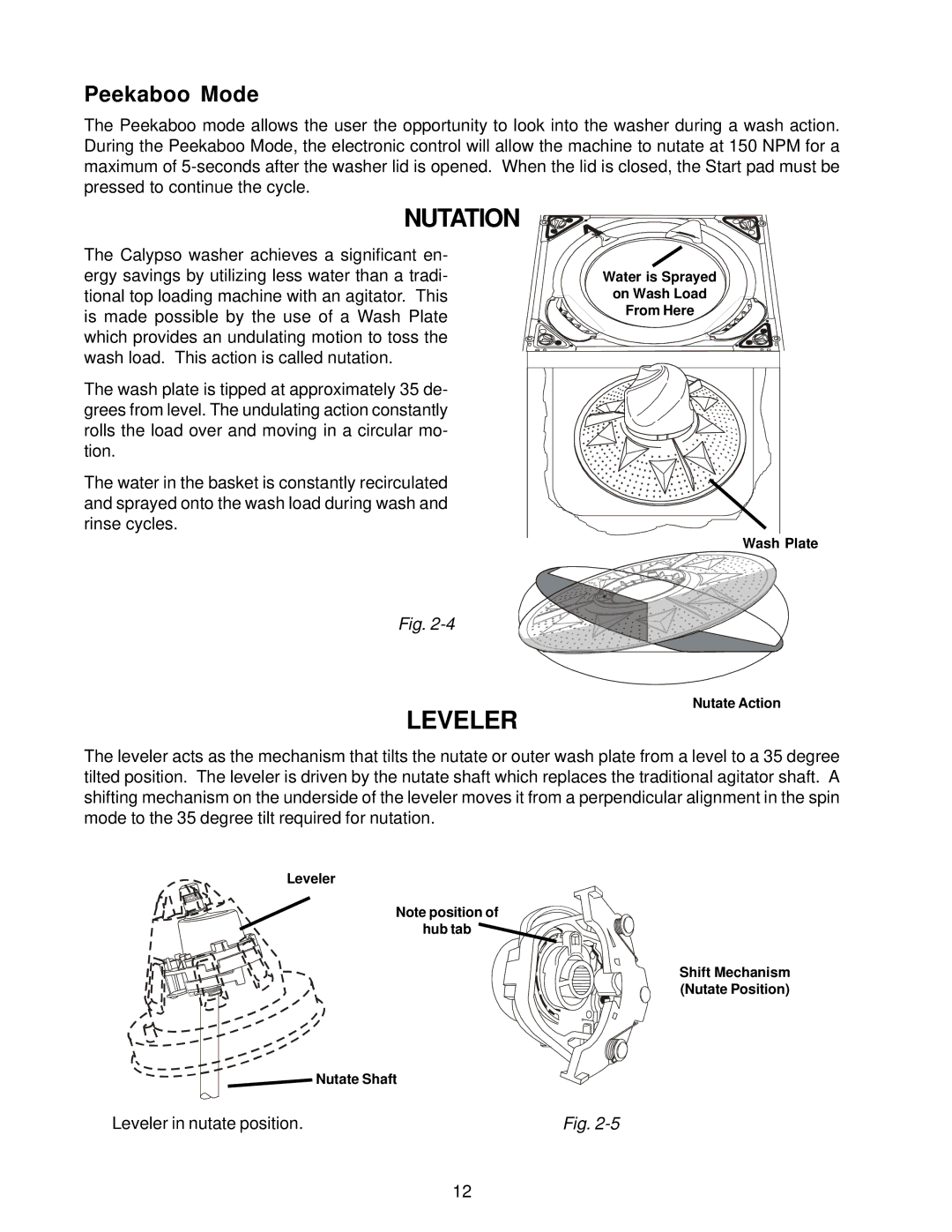 Whirlpool GVW9959K-0 manual Leveler, Peekaboo Mode 