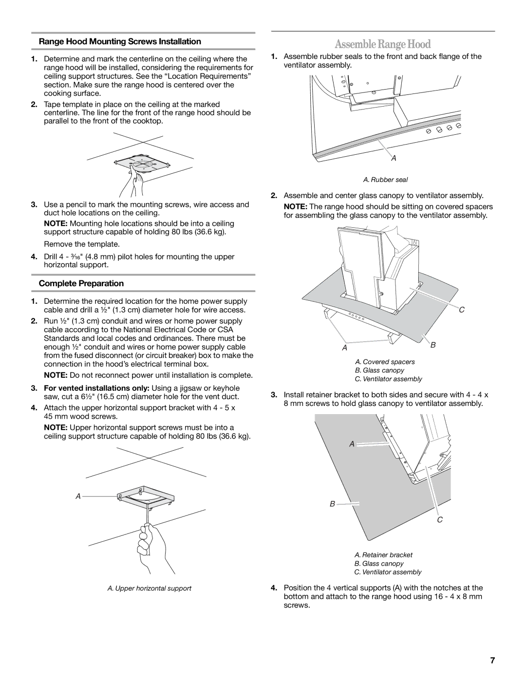 Whirlpool GXI6536DXS AssembleRangeHood, Range Hood Mounting Screws Installation, Complete Preparation 