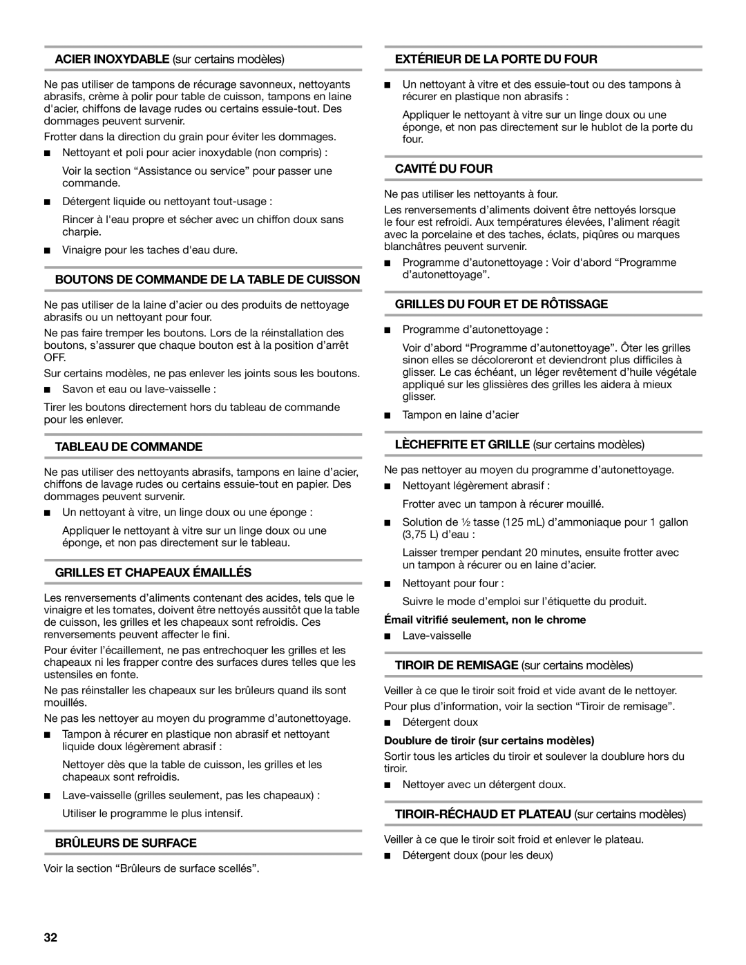 Whirlpool IGS365RS0 manual Boutons DE Commande DE LA Table DE Cuisson, Extérieur DE LA Porte DU Four, Cavité DU Four 