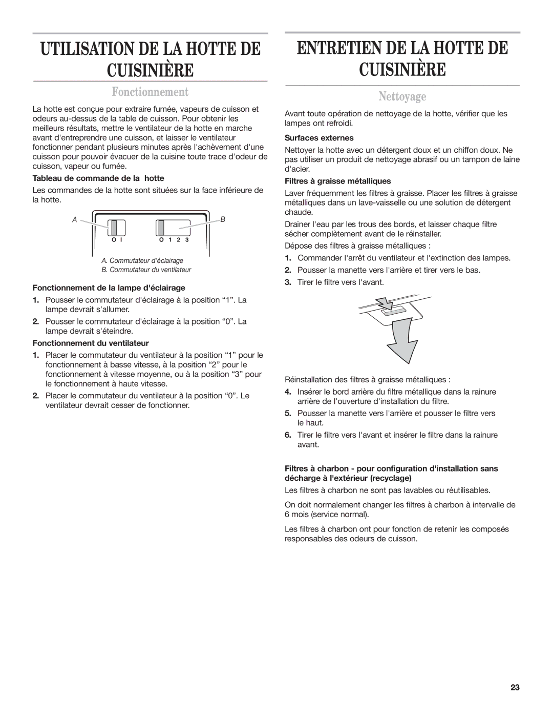 Whirlpool IH7302RS0 installation instructions Cuisinière, Fonctionnement, Nettoyage 