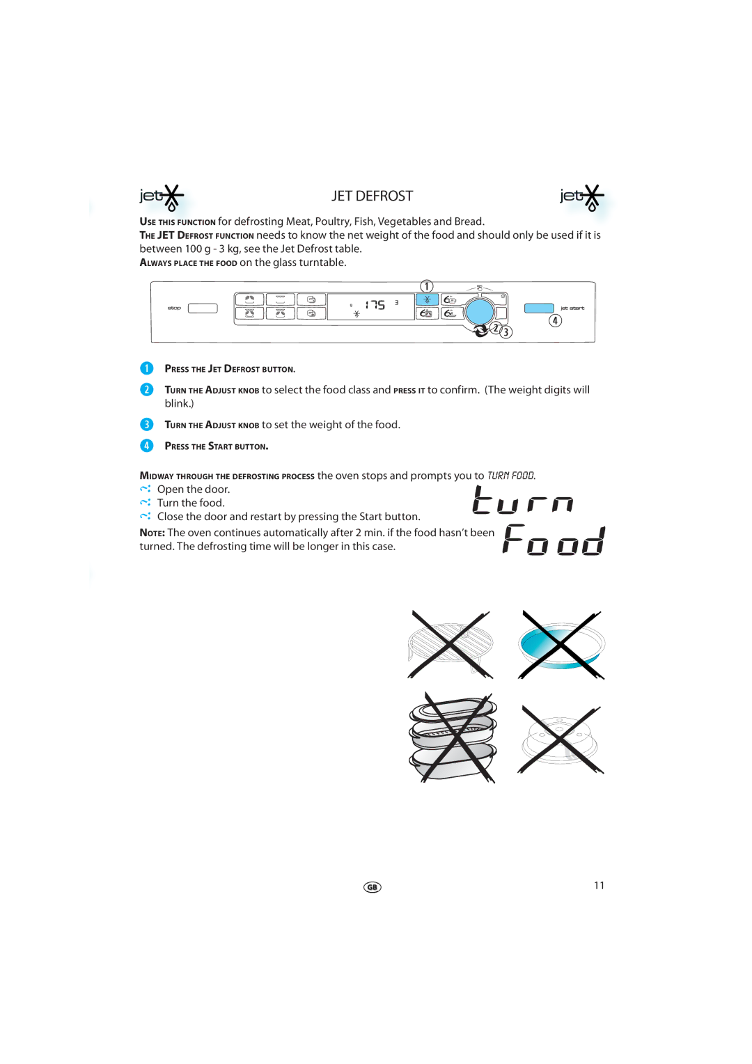 Whirlpool JT 366 manual JET Defrost 