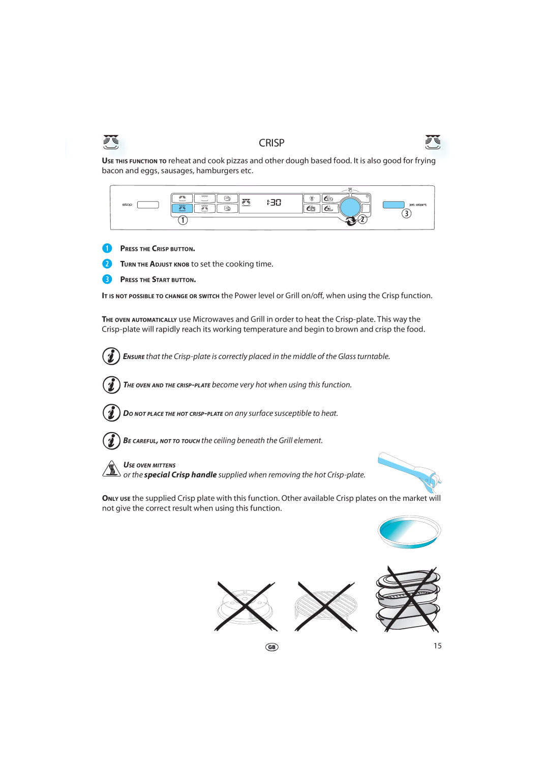 Whirlpool JT 366 manual Crisp 