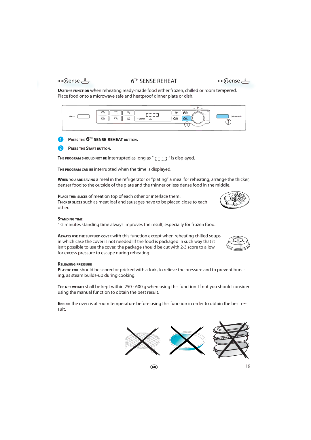 Whirlpool JT 366 manual 6TH Sense Reheat 