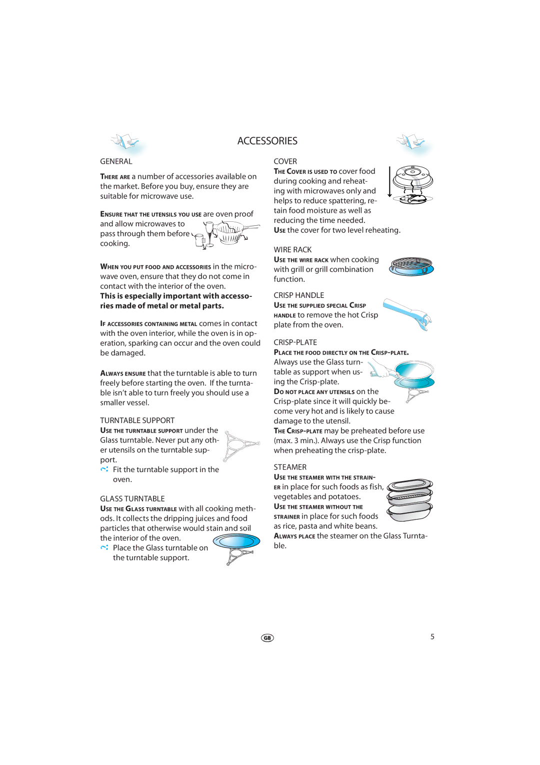 Whirlpool JT 366 manual Accessories 